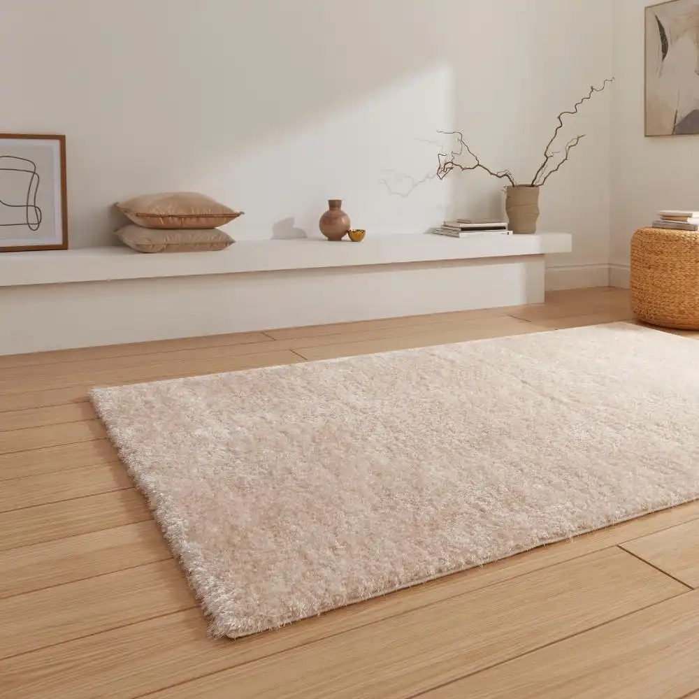 Lux Shaggy Cream Rug - Image 2