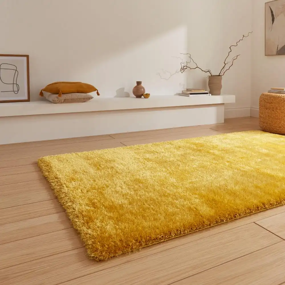 Lux Shaggy Yellow Rug - Image 2