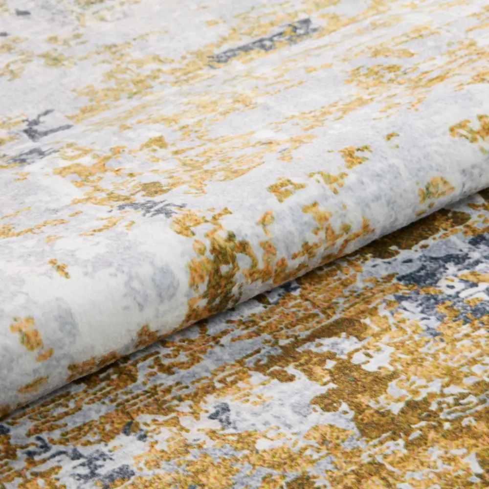 Lux Washable LUX09 Ivory Gold Rug - Image 4