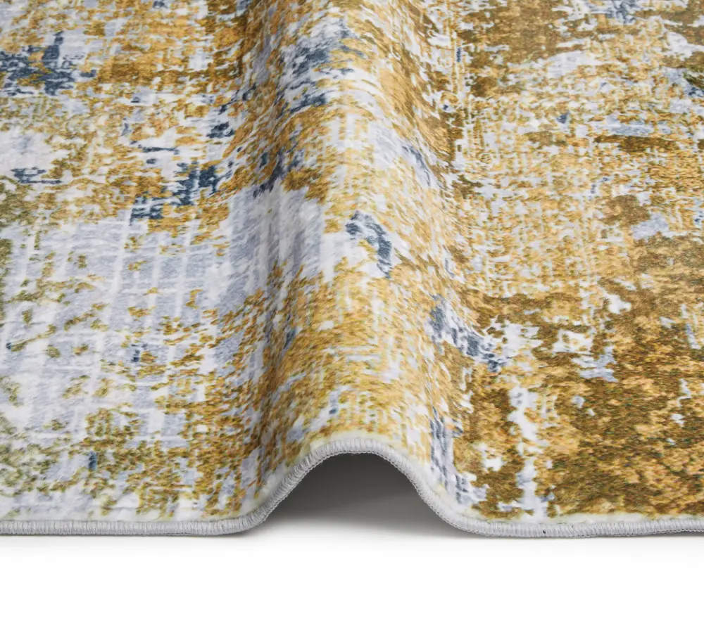 Lux Washable LUX09 Ivory Gold Rug - Image 5