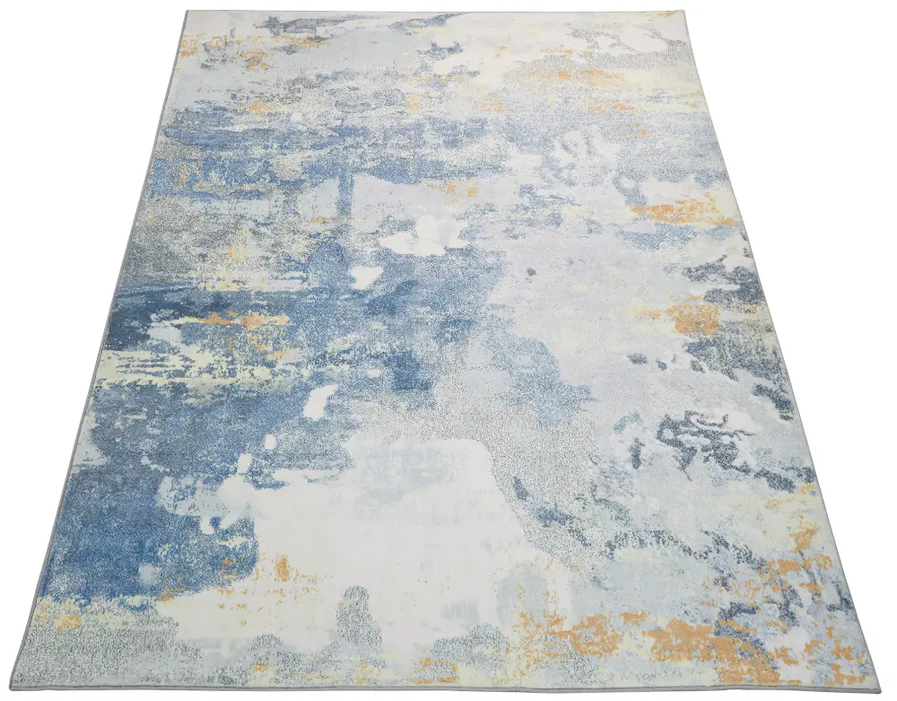 Lux Washable LUX10 Grey Yellow Rug - Image 2
