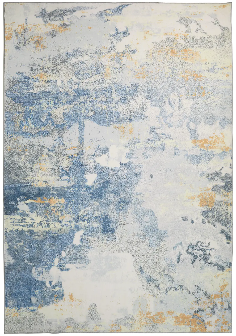 Lux Washable LUX10 Grey Yellow Rug - Image 3