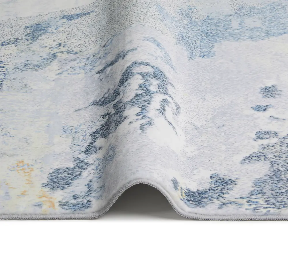 Lux Washable LUX10 Grey Yellow Rug - Image 5