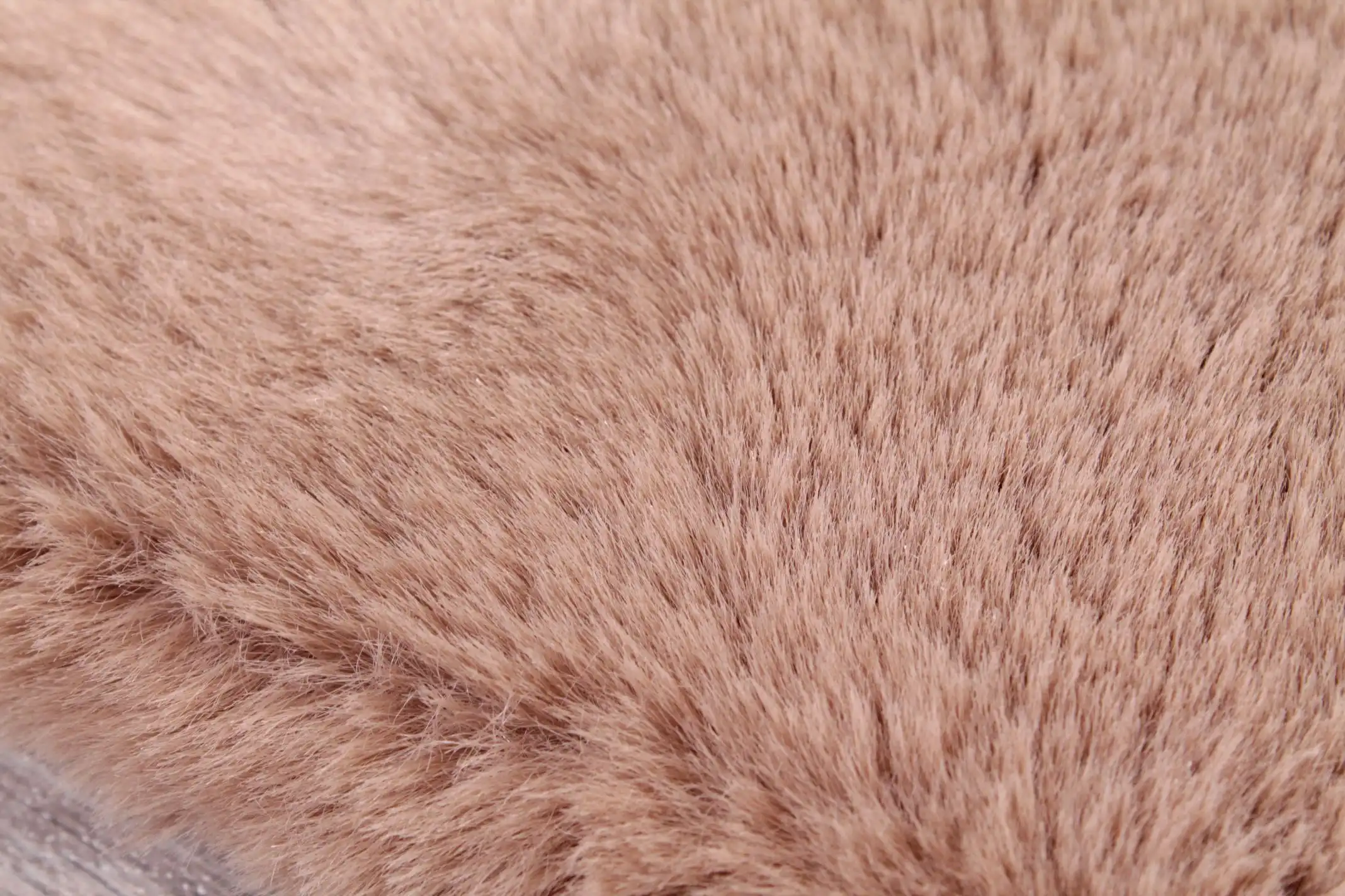 Luxe Faux Fur Beige Rug - Image 3