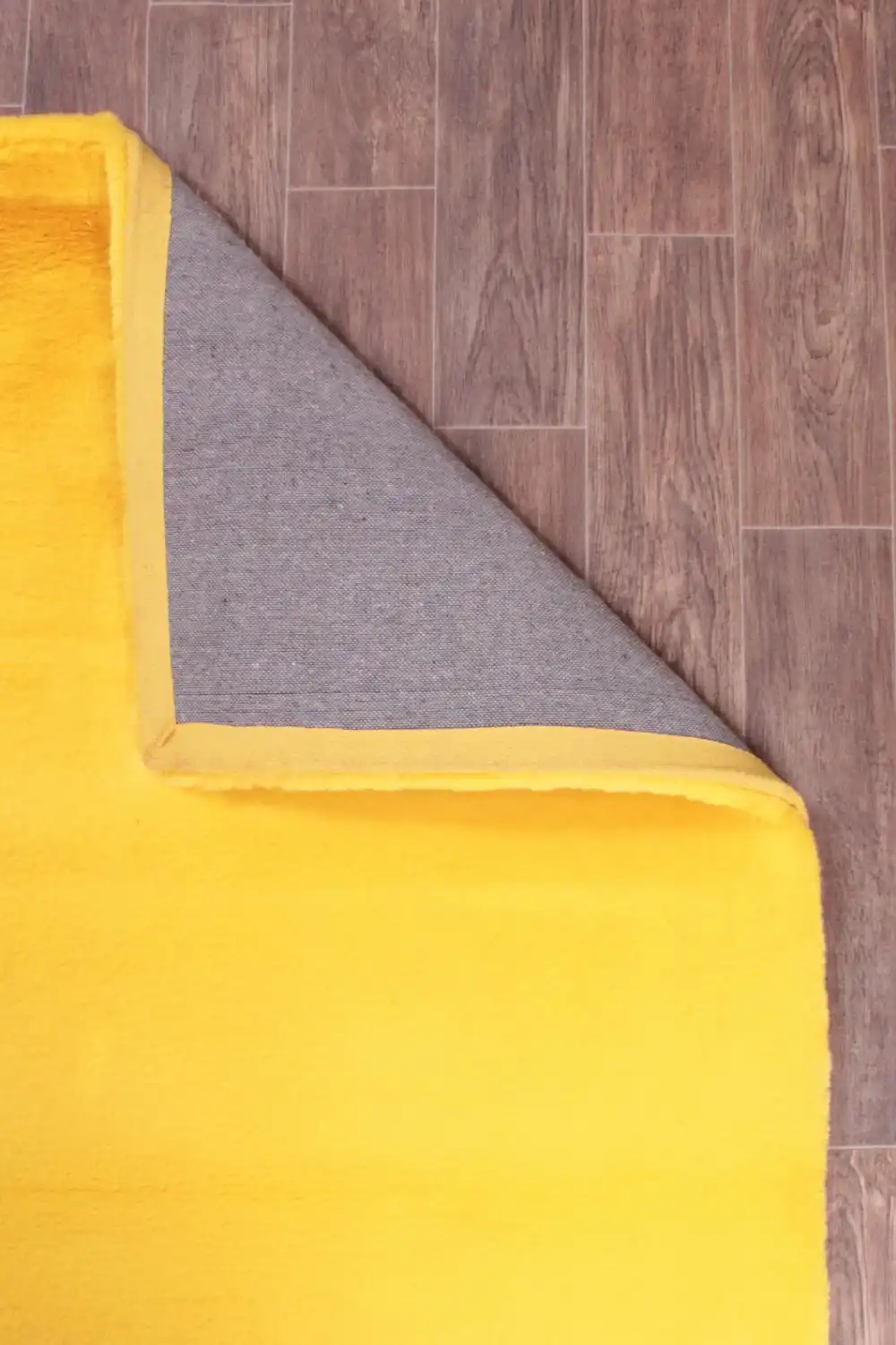 Luxe Faux Fur Ochre Rug - Image 5