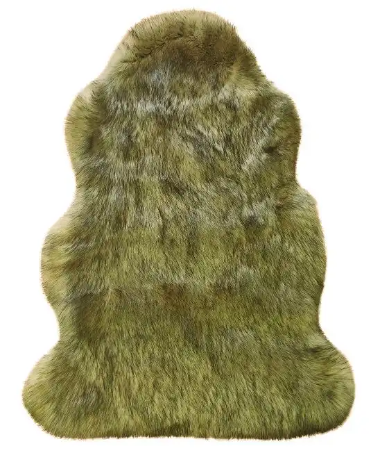 Luxury Faux Fur Brown Tip Rug