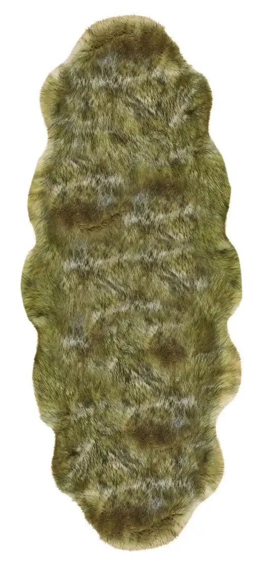 Luxury Faux Fur Brown Tip Rug - Image 2