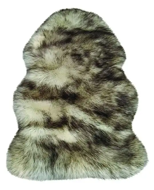 Luxury Faux Fur White Tip Rug