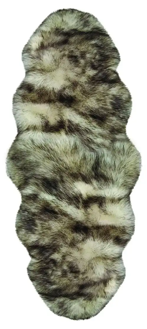 Luxury Faux Fur White Tip Rug - Image 2