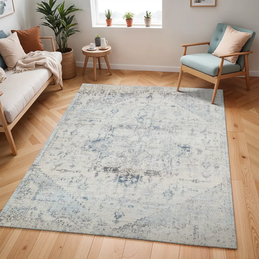 Lya Vintage Oriental Boho Ivory Rug