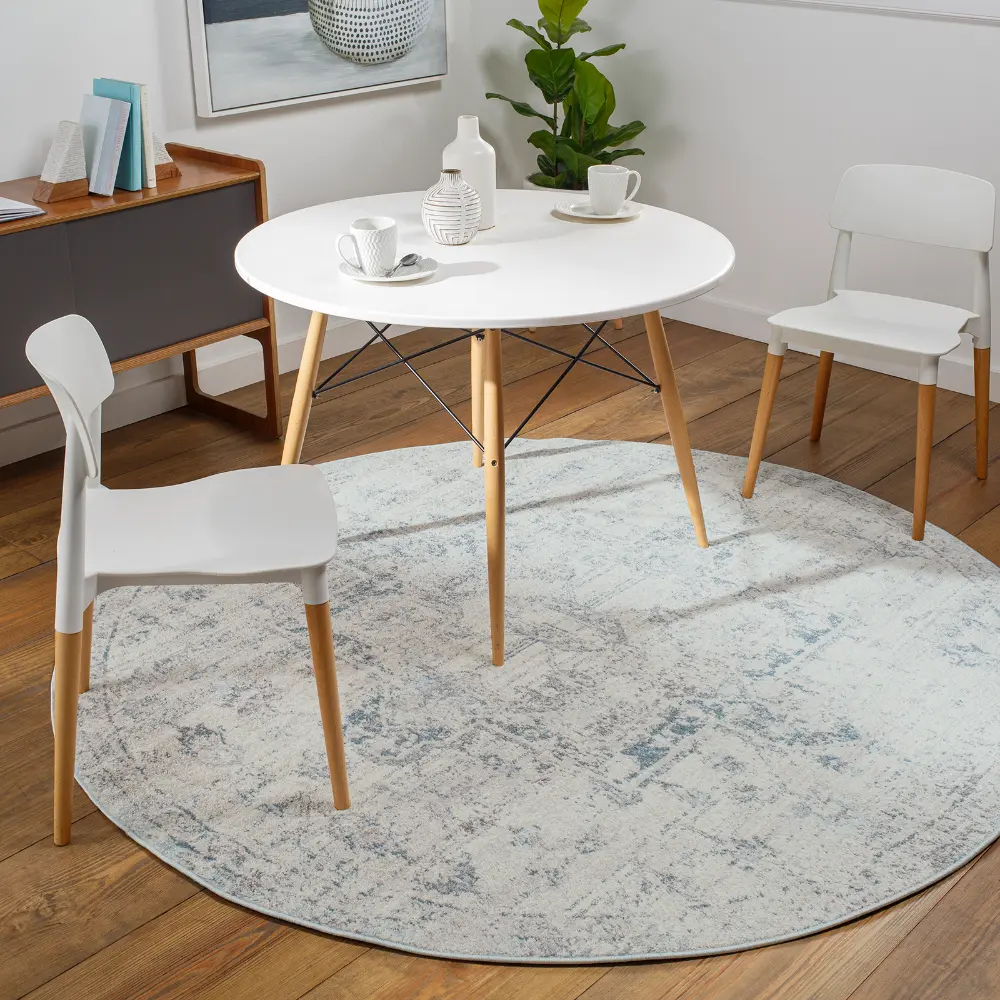 Lya Vintage Oriental Boho Ivory Rug - Image 2