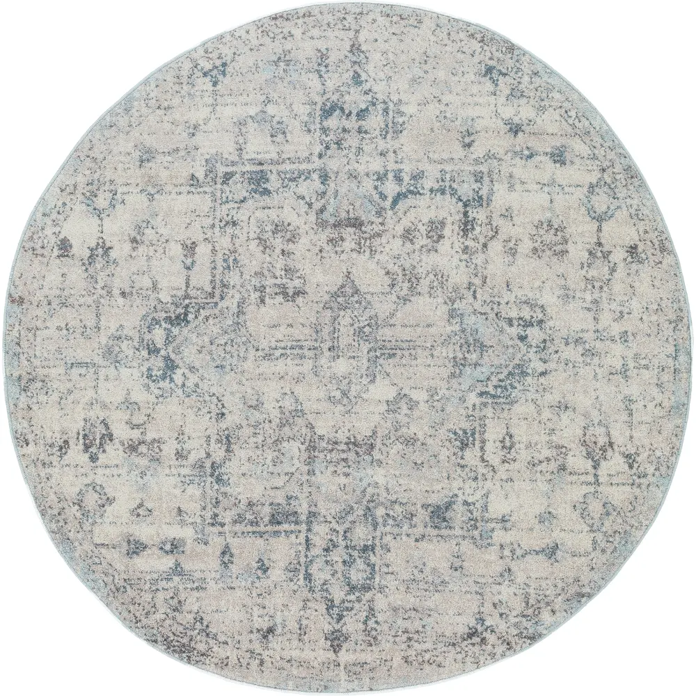 Lya Vintage Oriental Boho Ivory Rug - Image 6