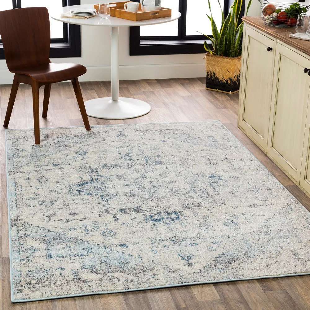 Lya Vintage Oriental Boho Ivory Rug - Image 9