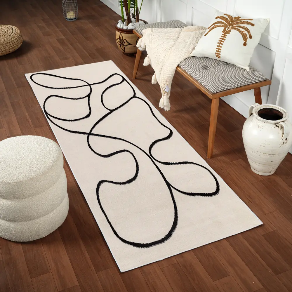 Lylou Scandi Modern Beige Rug - Image 10