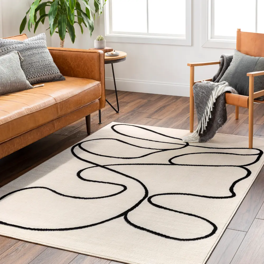 Lylou Scandi Modern Beige Rug - Image 5
