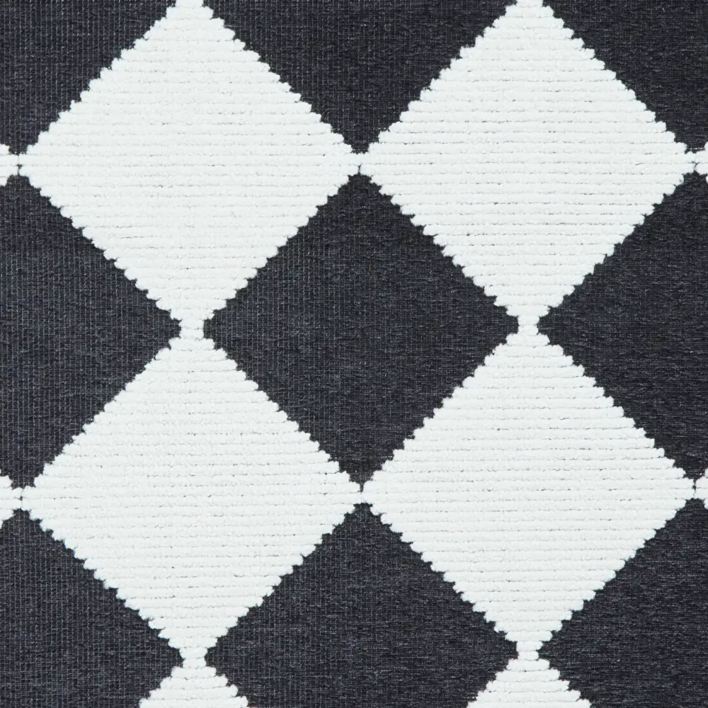 Lyna J0529 Charcoal/White Washable Rug - Image 4