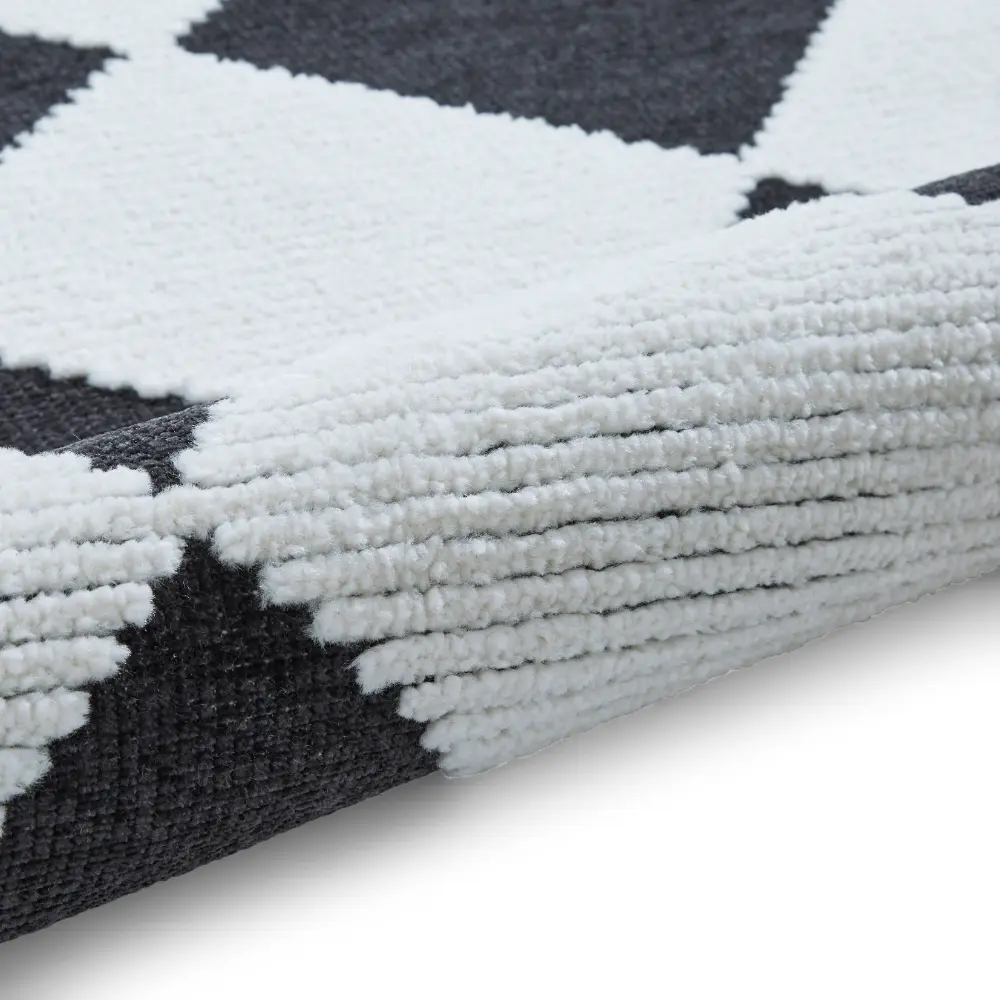 Lyna J0529 Charcoal/White Washable Rug - Image 7