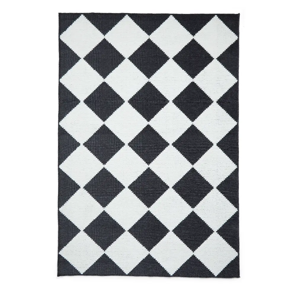 Lyna J0529 Charcoal/White Washable Rug - Image 8