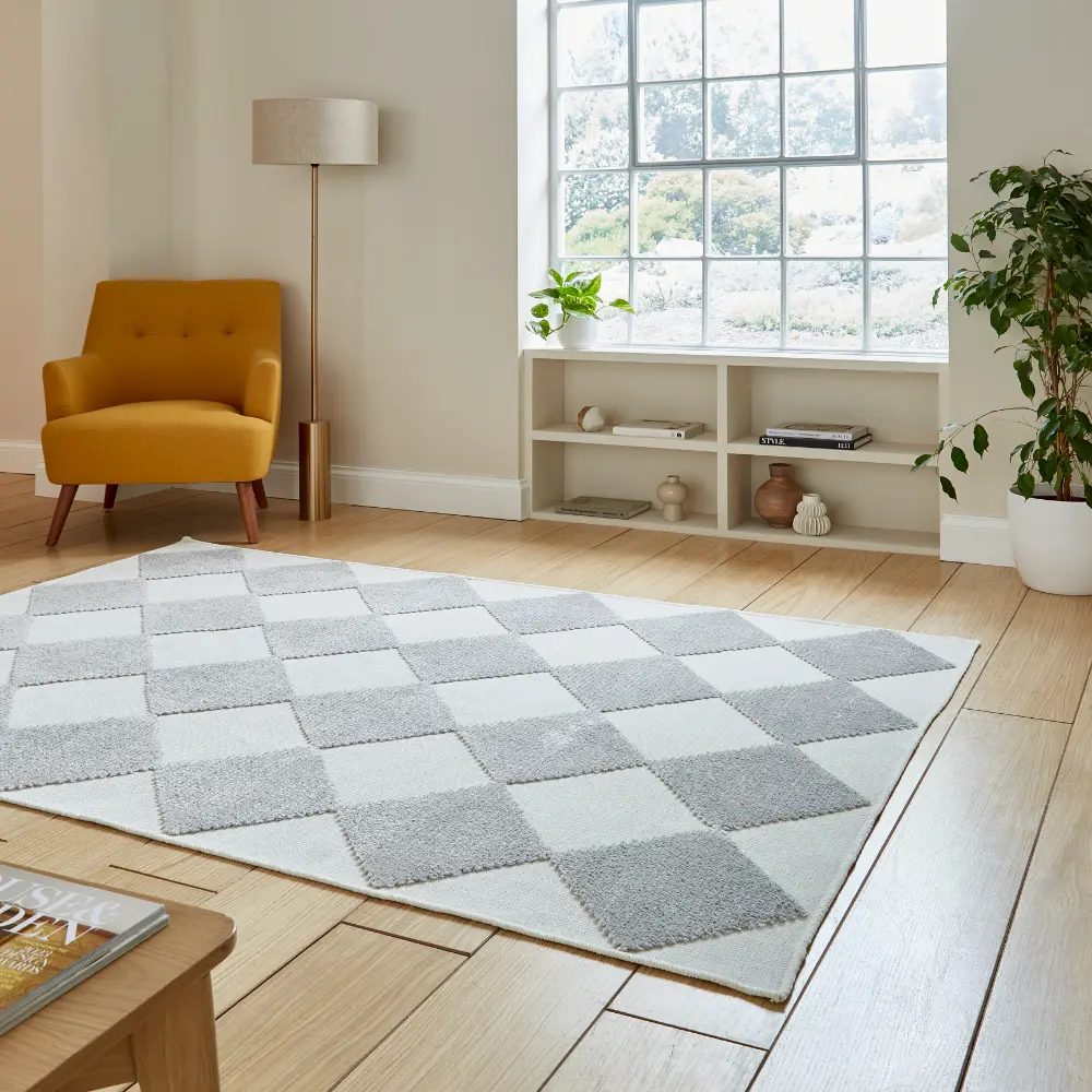 Lyna J0529 Cream/Grey Washable Rug - Image 2