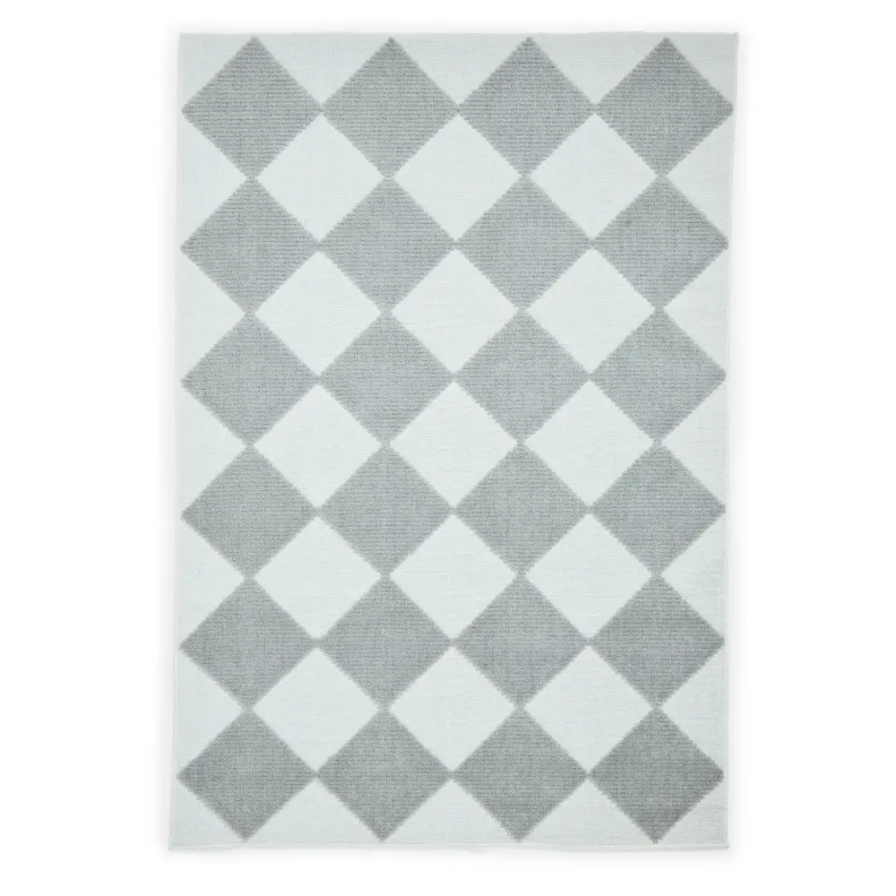 Lyna J0529 Cream/Grey Washable Rug - Image 3
