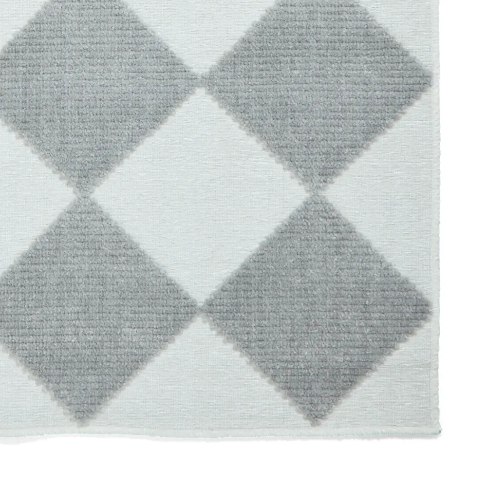 Lyna J0529 Cream/Grey Washable Rug - Image 5
