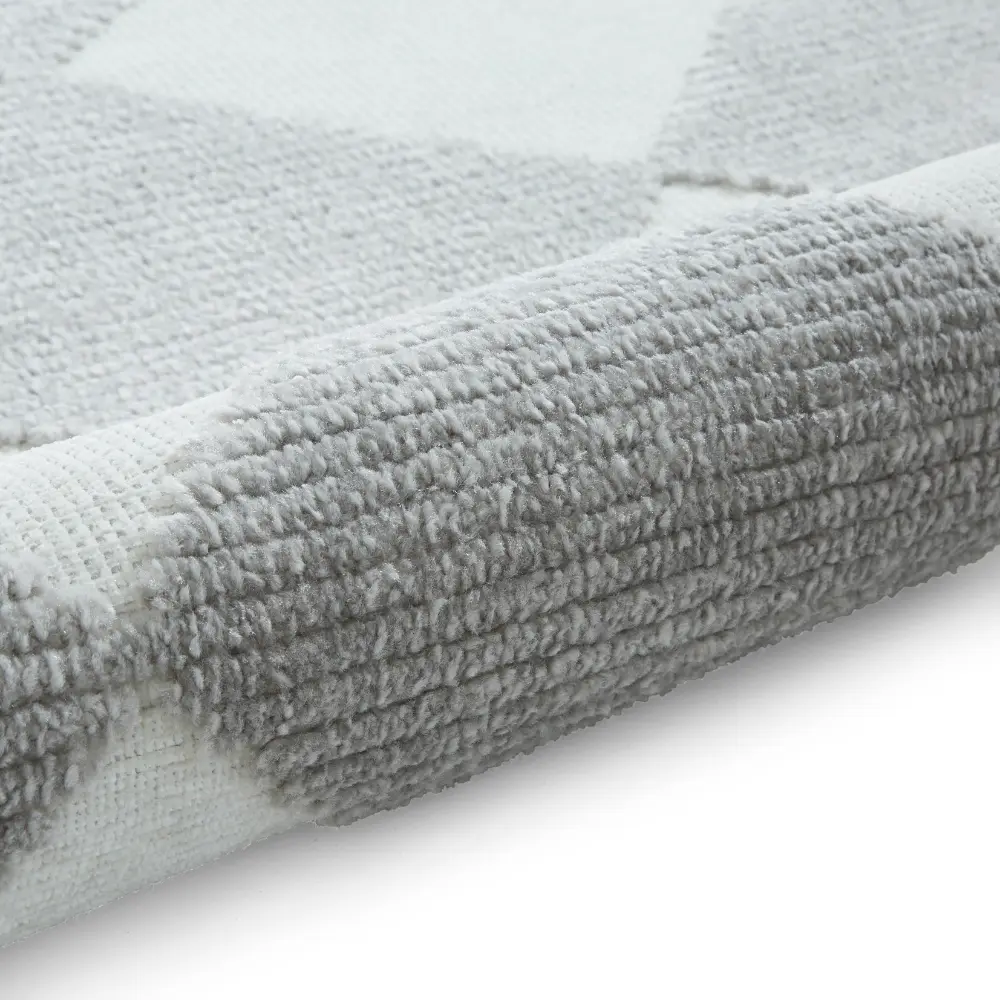 Lyna J0529 Cream/Grey Washable Rug - Image 8