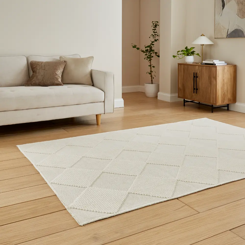 Lyna J0529 Cream Washable Rug - Image 2