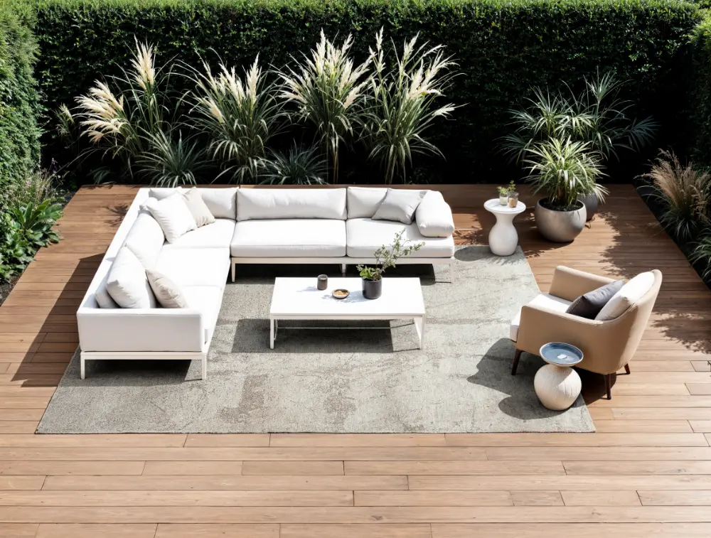 Mad Men Sol Albatre 9735 Indoor / Outdoor Washable Rug - Image 2