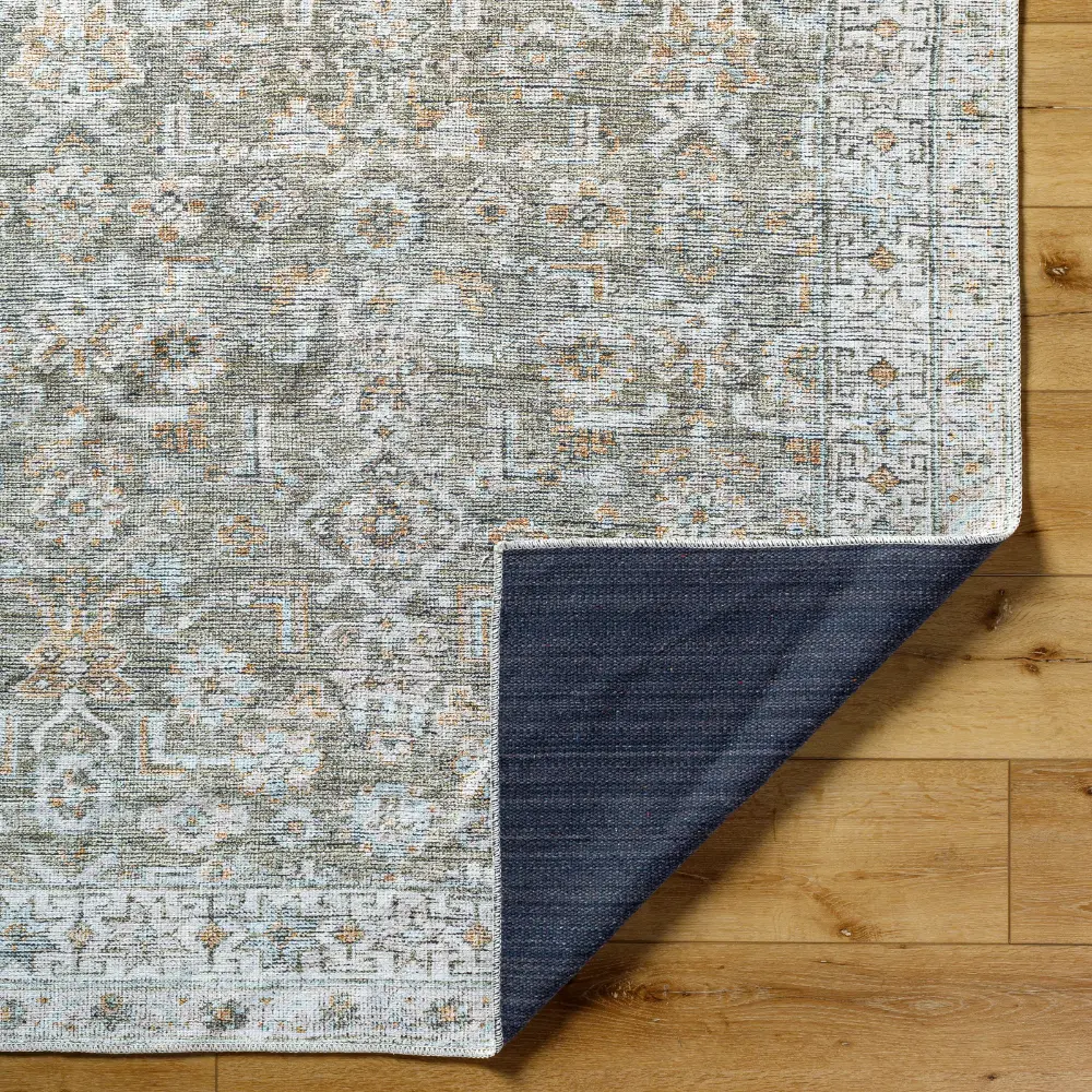 Darling Becki Owens X Livabliss Machine Washable Oriental Boho Khaki/Light Silver Rug - Image 2