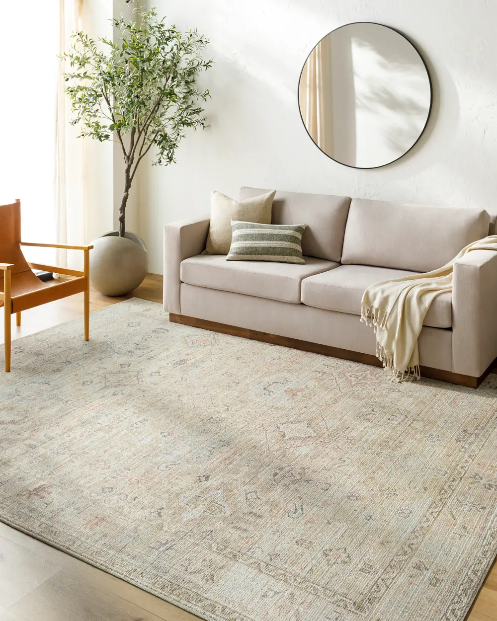 Marlene Becki Owens X Livabliss Vintage Oriental Boho Medium Brown Rug - Image 2