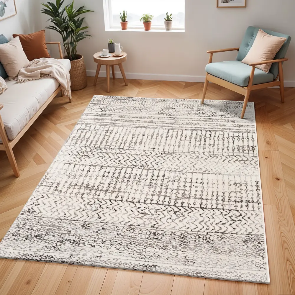 Makiki Scandi Global Light Grey Rug