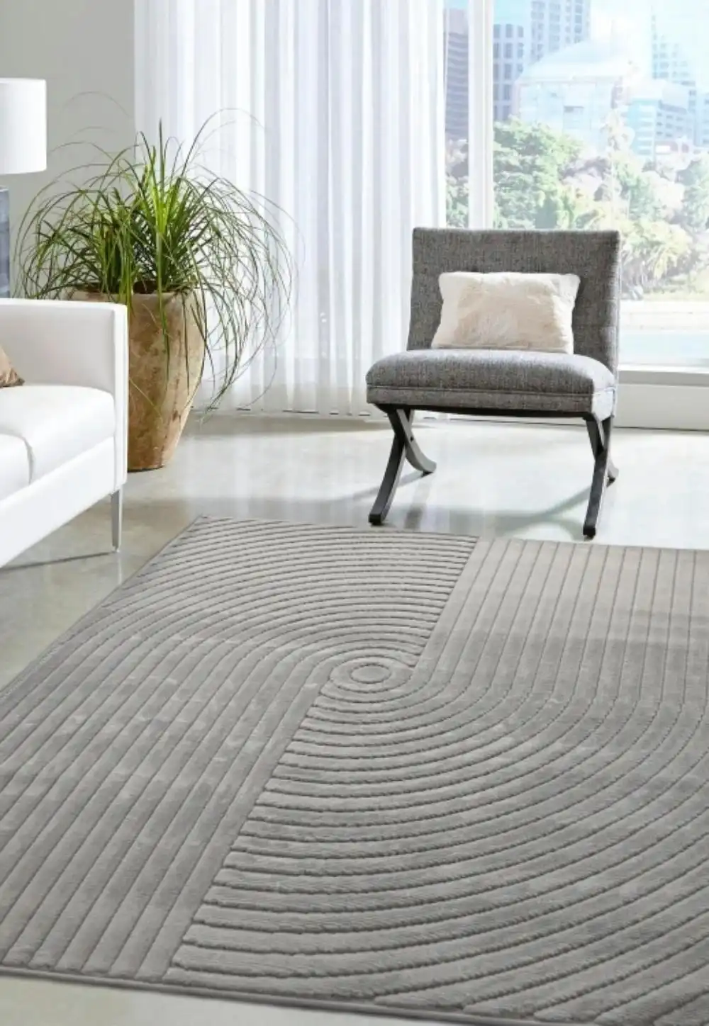 Malmo Indoor Outdoor KNOT GREY Rug