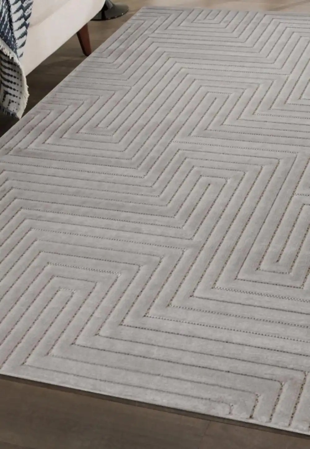 Malmo Indoor Outdoor MAZE GREY Rug