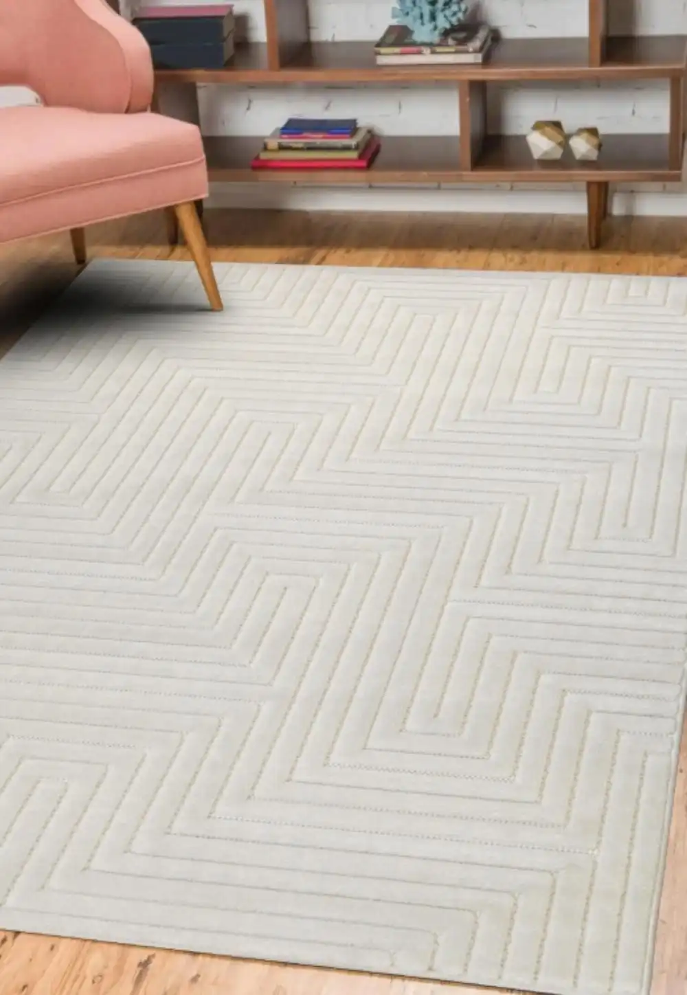 Malmo Indoor Outdoor MAZE WHITE Rug