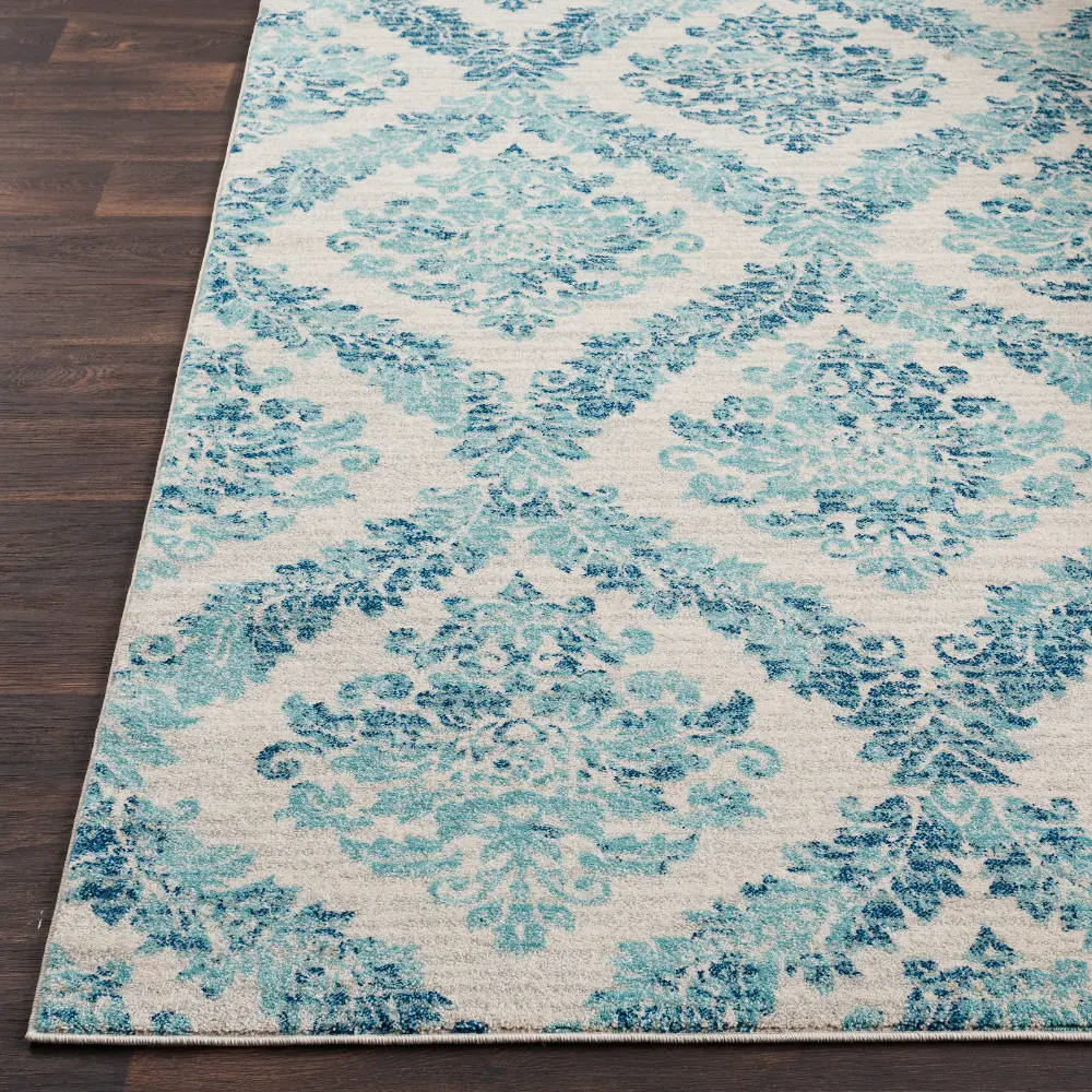 Malti Vintage Oriental Boho Teal Rug - Image 10