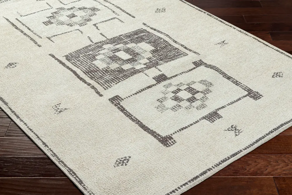 Solana Becki Owens X Livabliss Global Berber Charcoal/Beige Rug - Image 2