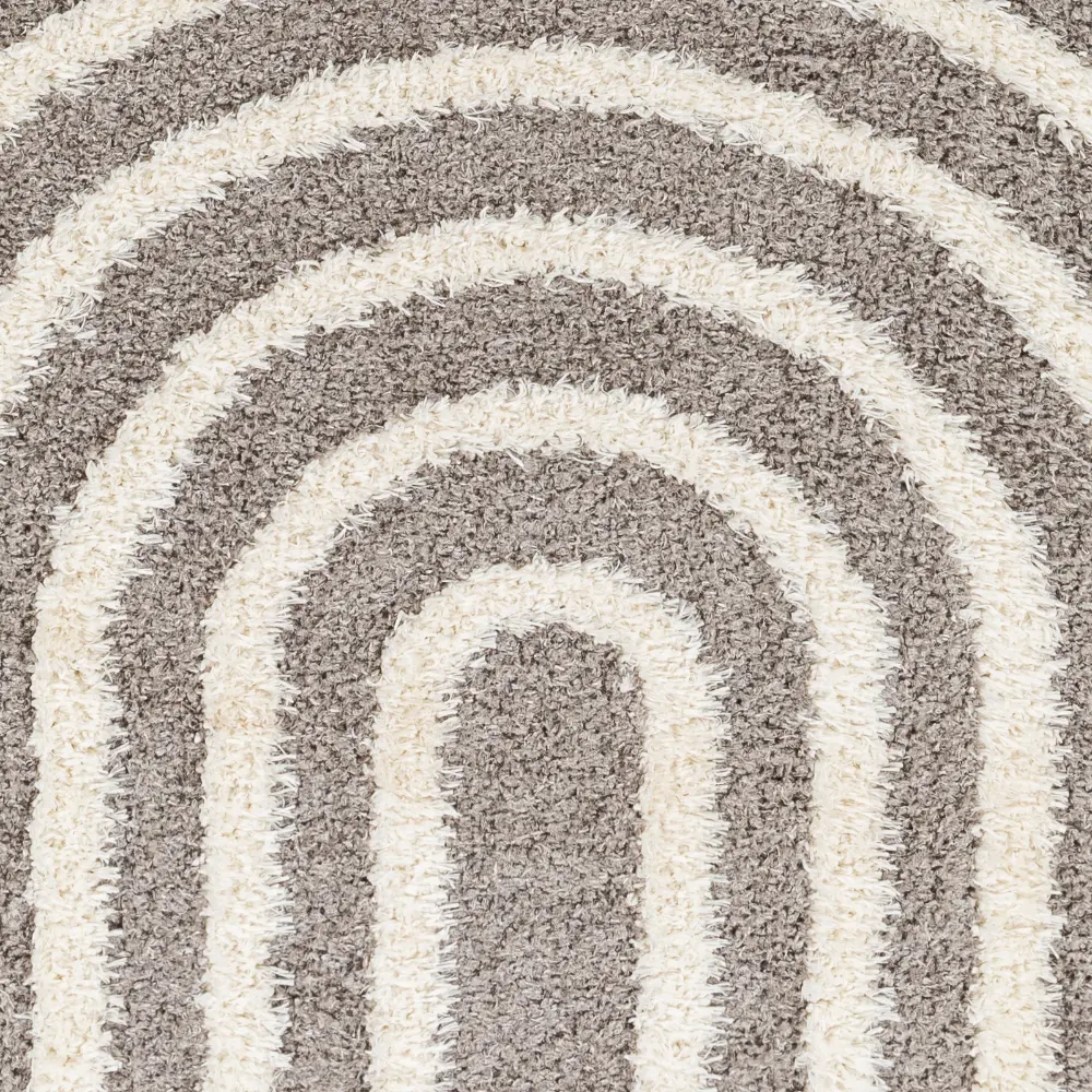 Marava Shaggy Modern Plush Pile Charcoal Rug - Image 2