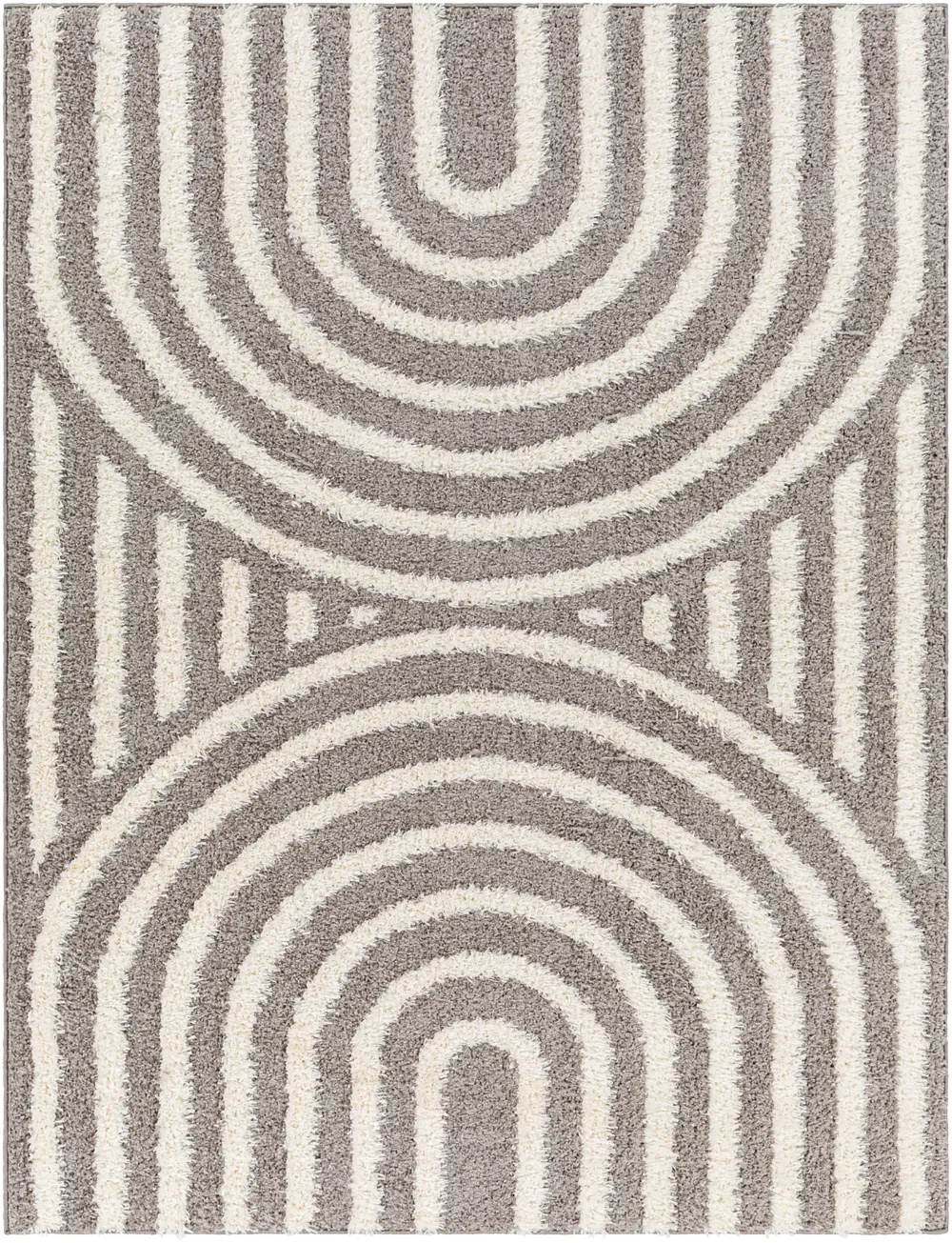 Marava Shaggy Modern Plush Pile Charcoal Rug - Image 4