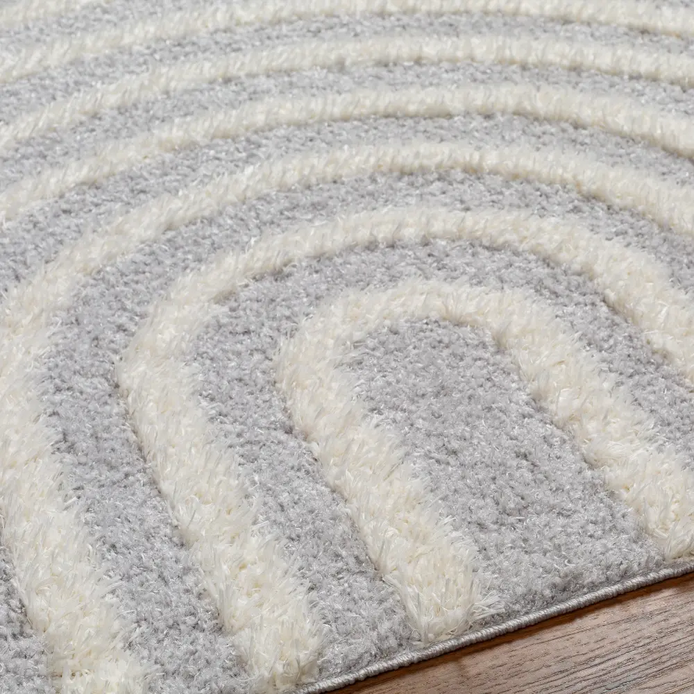 Marava Shaggy Modern Plush Pile Grey Rug - Image 3
