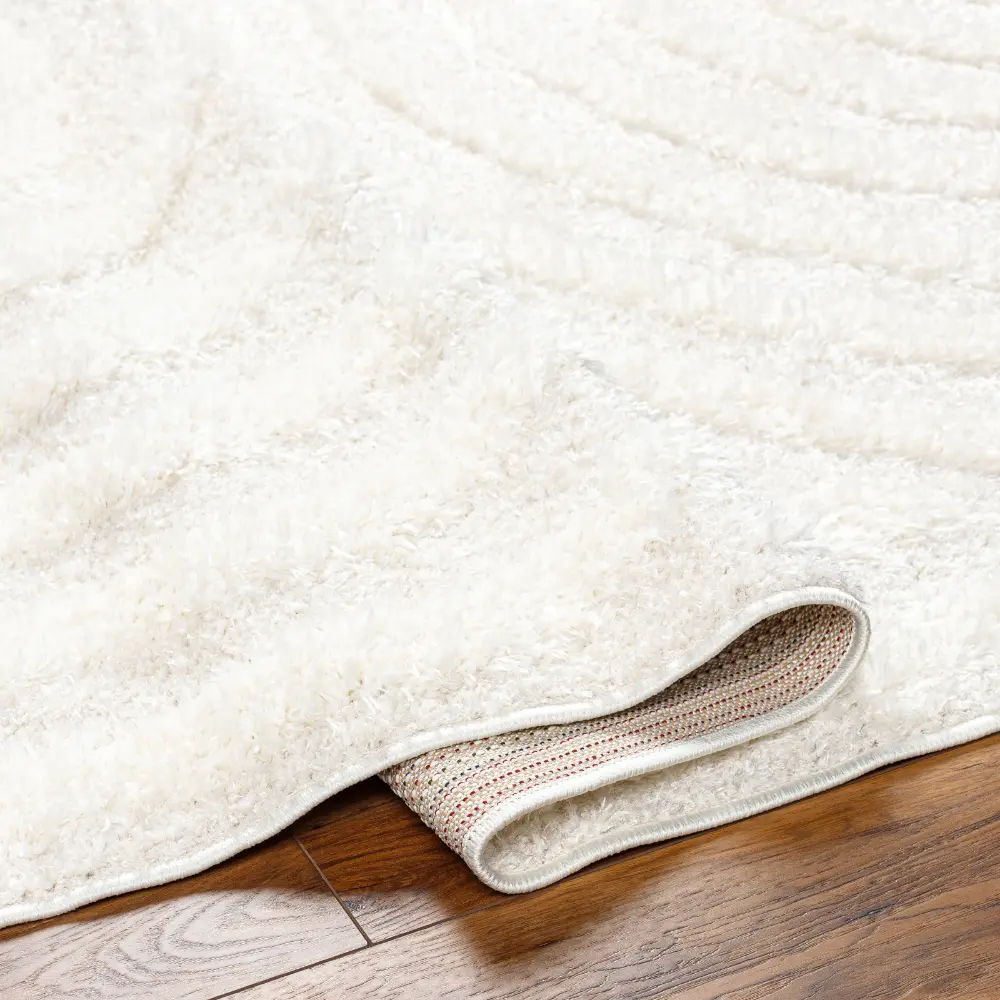 Marava Shaggy Modern Plush Pile Light Grey Rug - Image 6