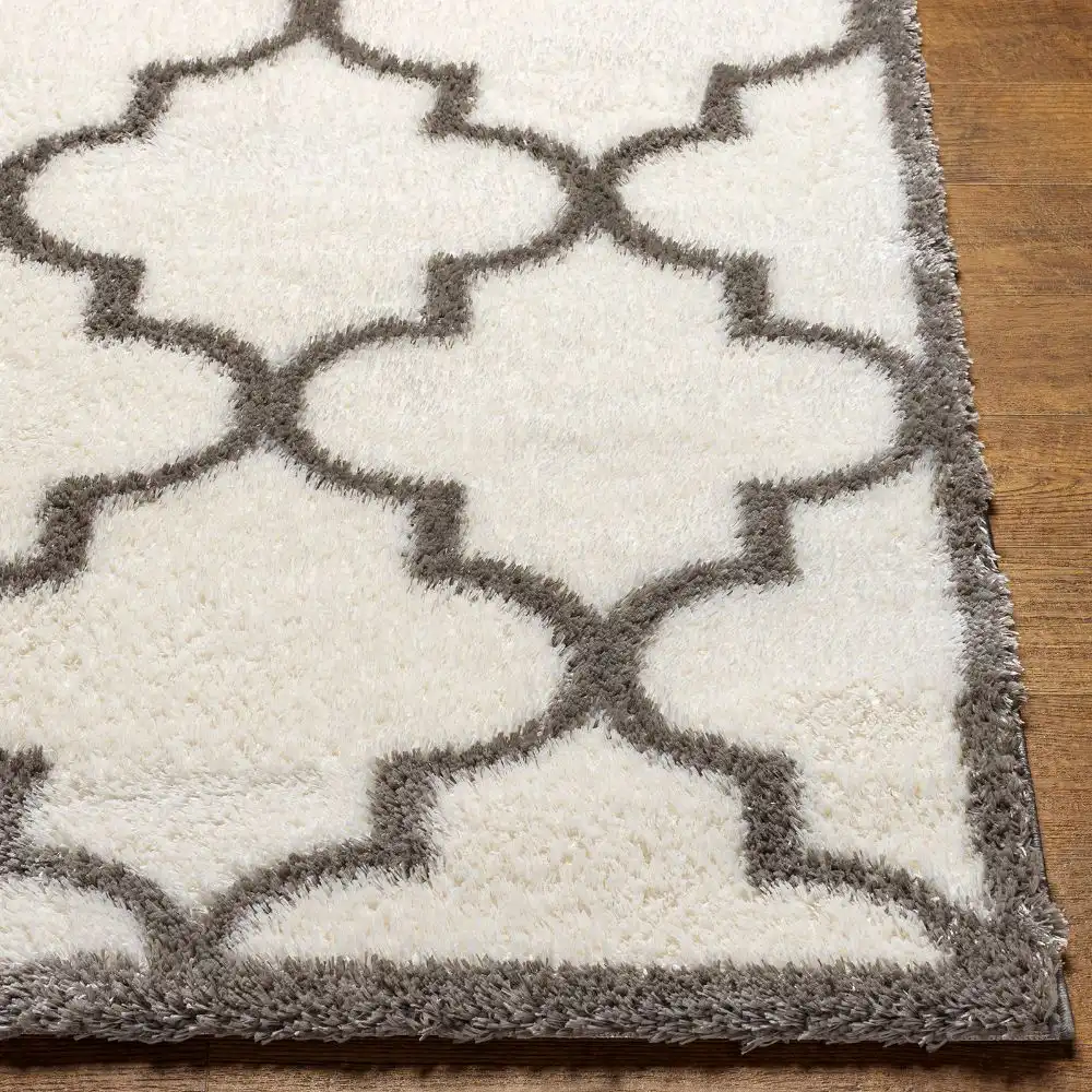 Ellie Shaggy Cottage Plush Pile Ivory Rug - Image 4