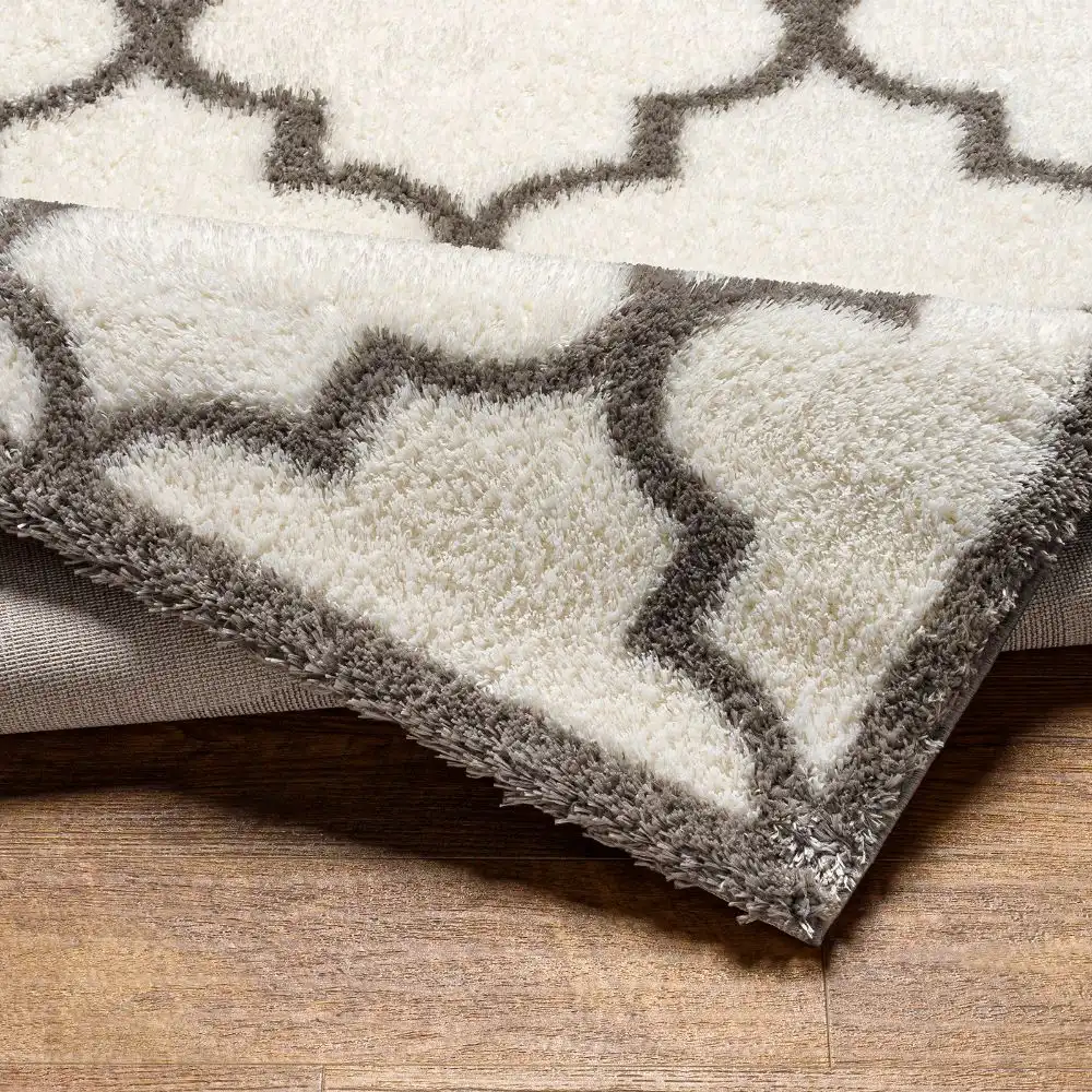 Ellie Shaggy Cottage Plush Pile Ivory Rug - Image 5