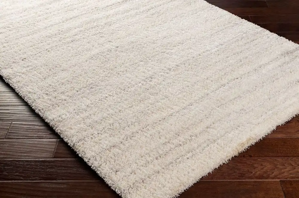Adley Shaggy Modern Plush Pile Light Grey Rug - Image 6