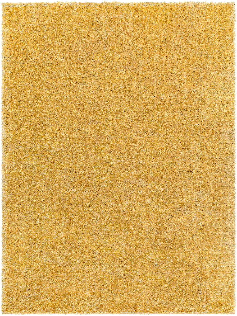 Claire Shaggy Solid Color Plush Pile Mustard Rug - Image 6