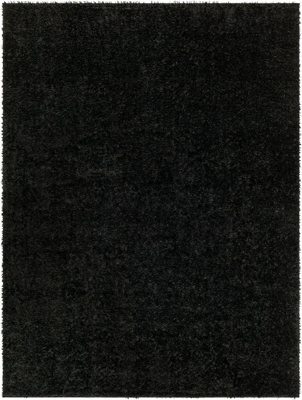 Claire Shaggy Solid Color Plush Pile Black Rug - Image 3