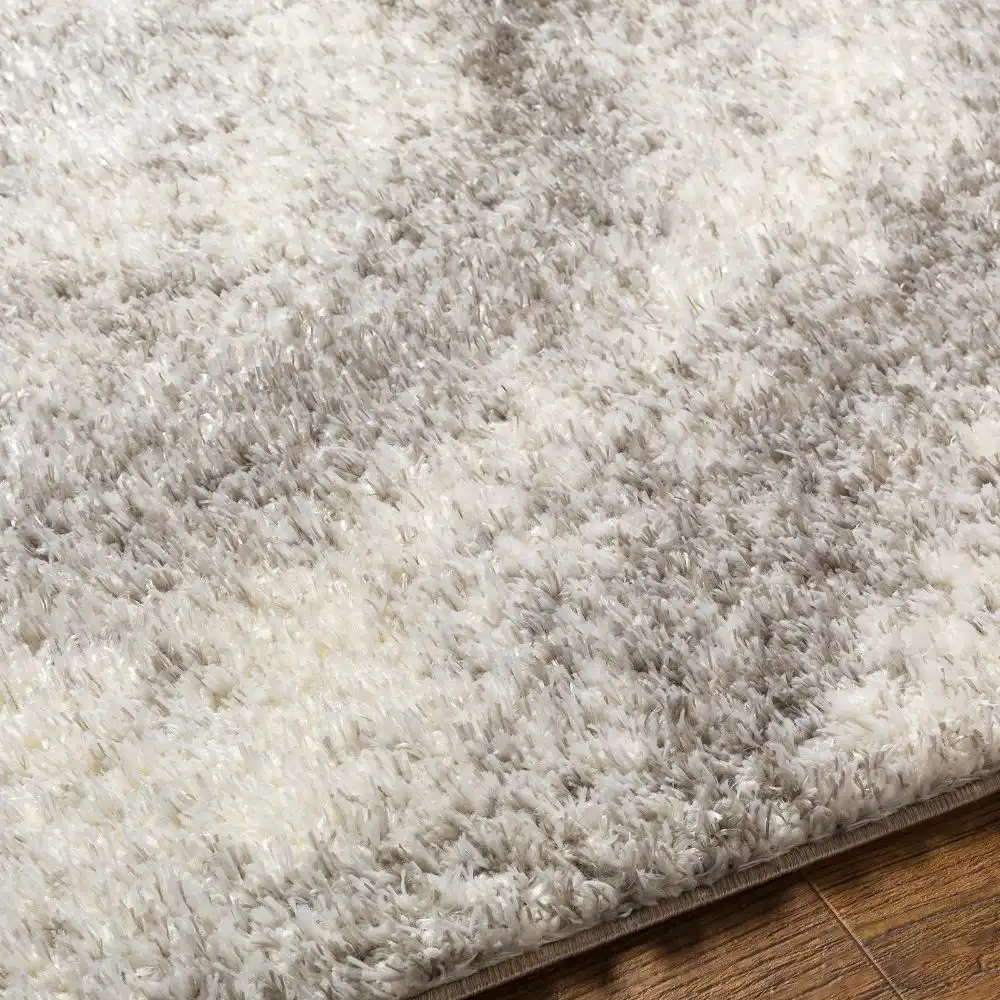 Marina Shaggy Solid Color Plush Pile Grey Rug - Image 2
