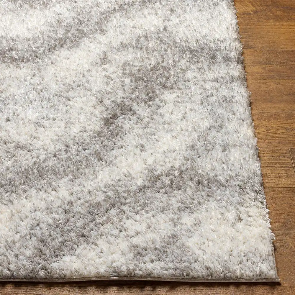 Marina Shaggy Solid Color Plush Pile Grey Rug - Image 3