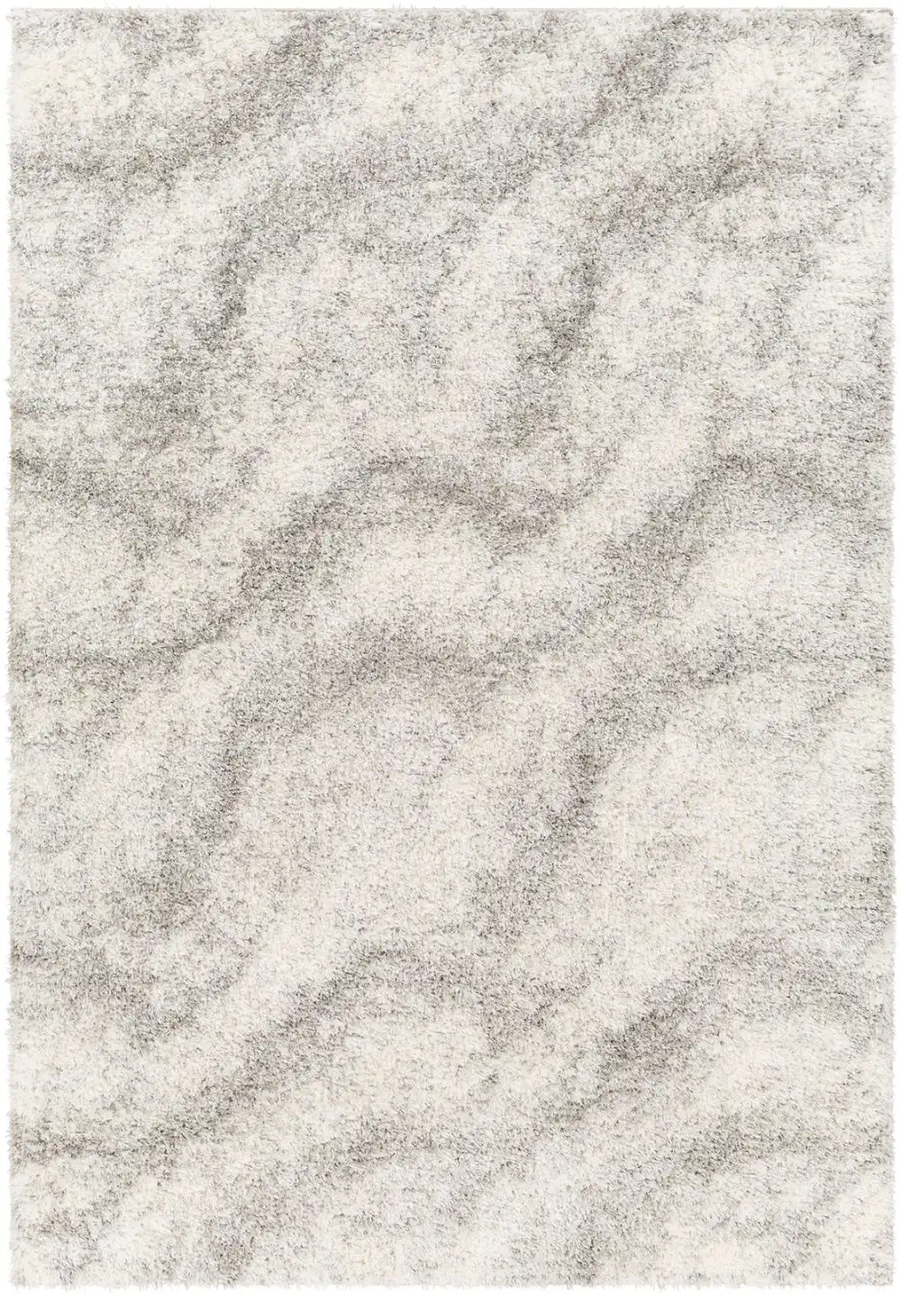 Marina Shaggy Solid Color Plush Pile Grey Rug - Image 6