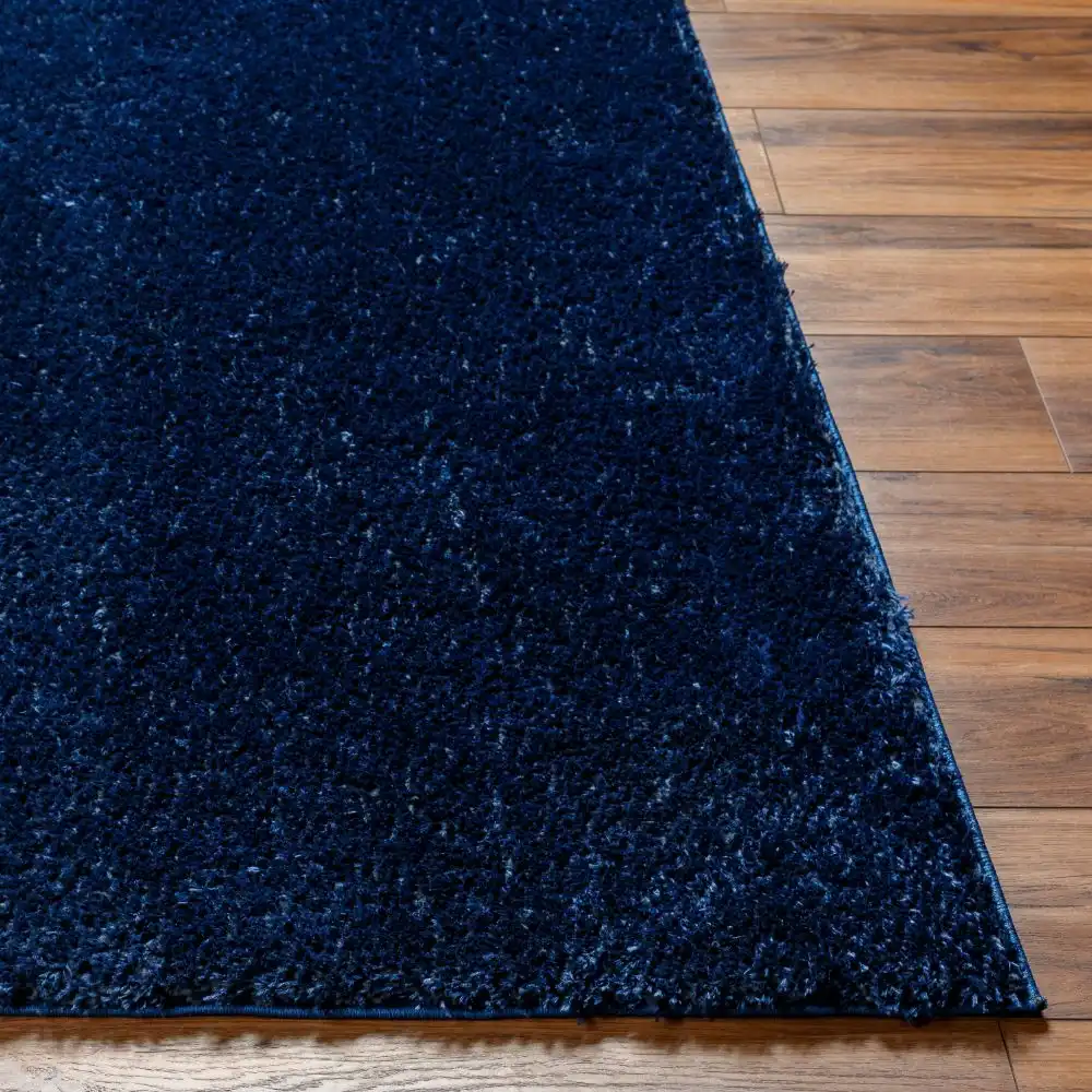 Claire Shaggy Solid Color Plush Pile Cobalt Rug - Image 3