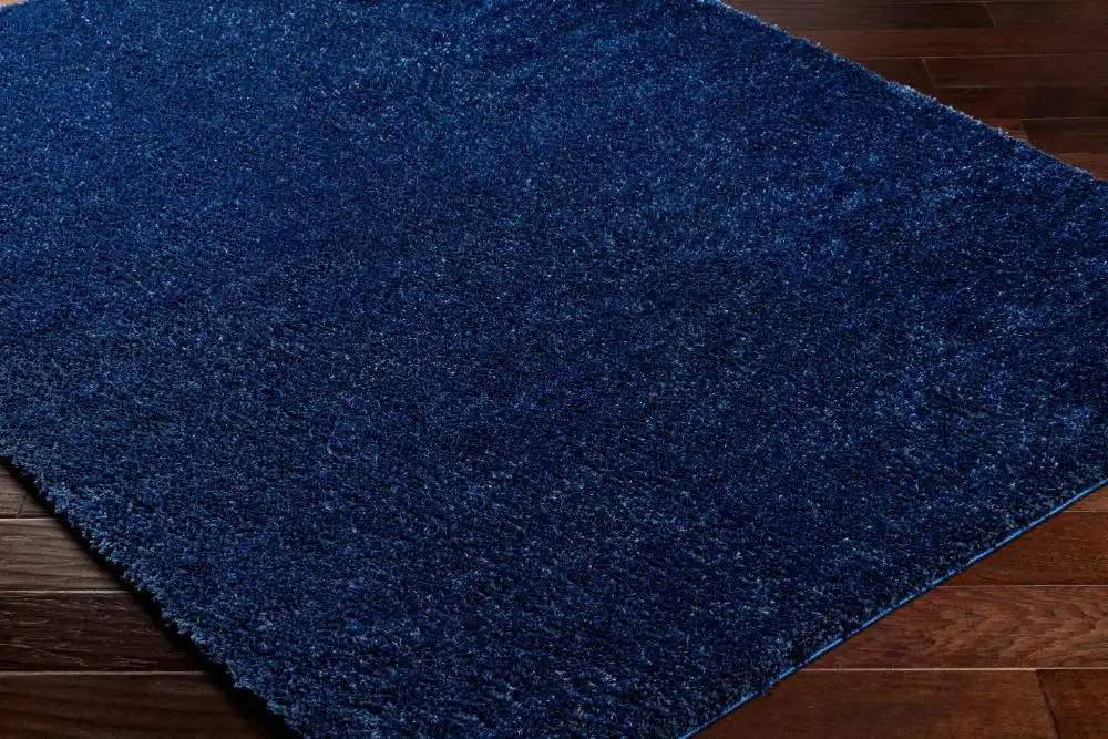 Claire Shaggy Solid Color Plush Pile Cobalt Rug - Image 5